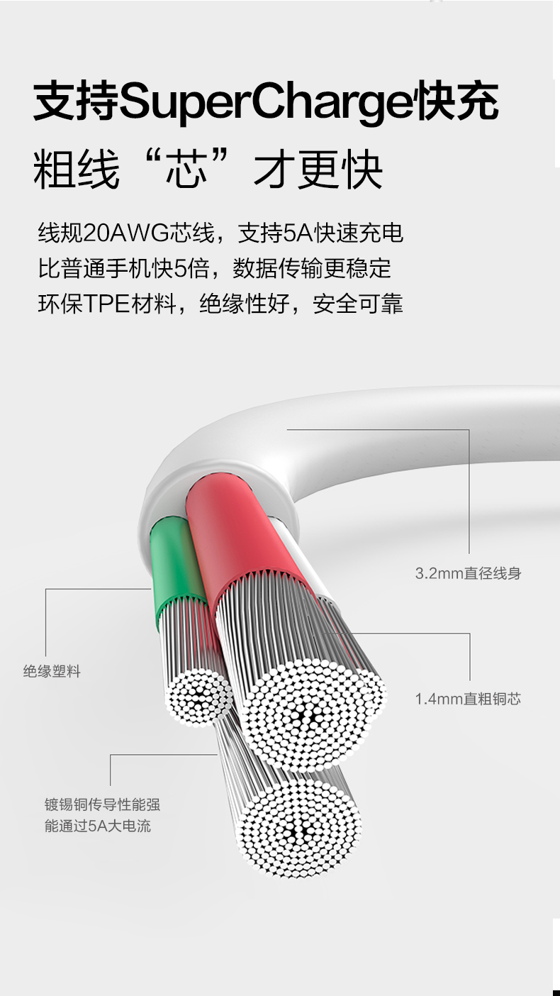 金威澎 VD27 5A超級(jí)快充數(shù)據(jù)線